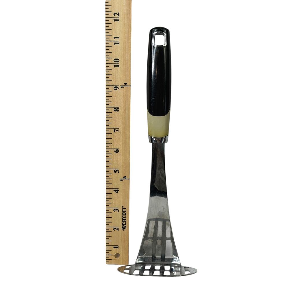 90s Vintage Kenmore Stainless Steel Slotted Potato Masher Kitchen Tool Utensil - Picture 9 of 10
